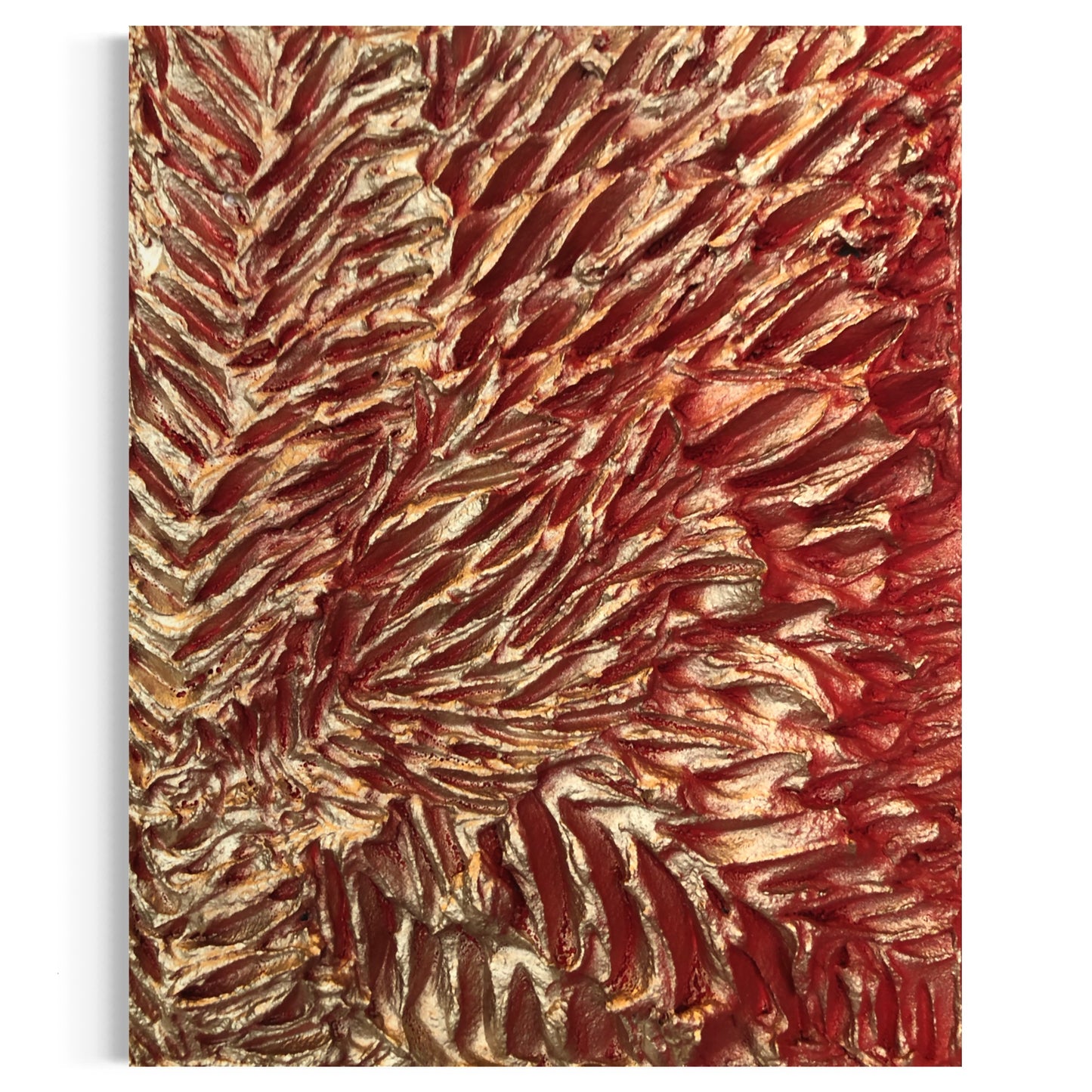 "Golden-Red Flames" 2023, 20 x 25 cm