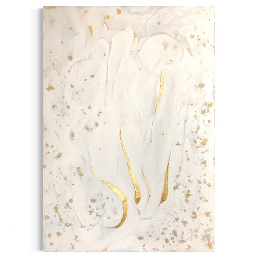 "Golden Flames" 2023, 70 x 100 cm